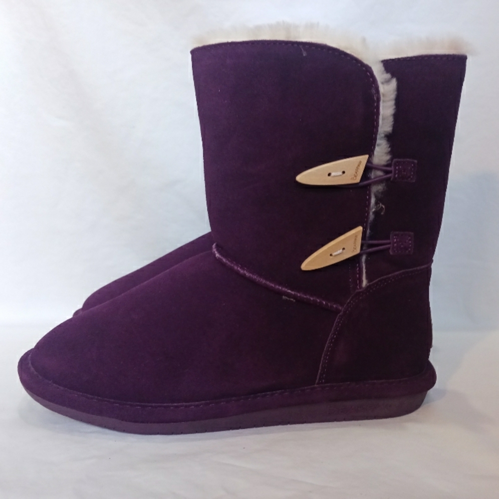 BearPaw Purple Winter Boots with Toggle Closures